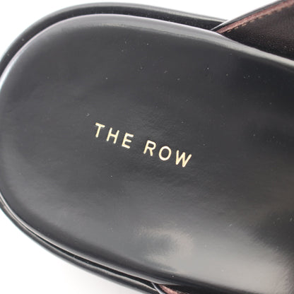 スクエアトゥ サンダル レザー ブラック ザロウ シューズ THE ROW