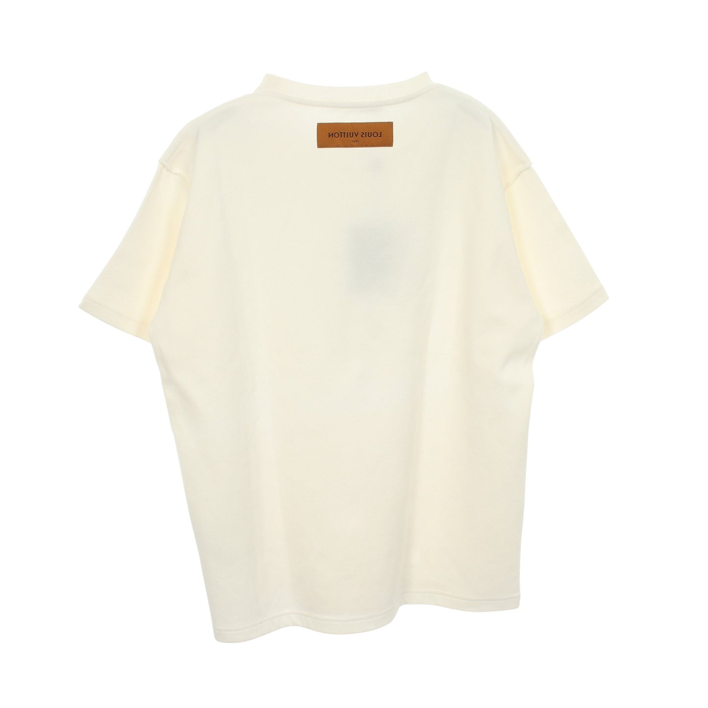 ノートルダム ポンヌフ エンブロイダリー 半袖Tシャツ コットン オフホワイト ルイヴィトン トップス LOUIS VUITTON