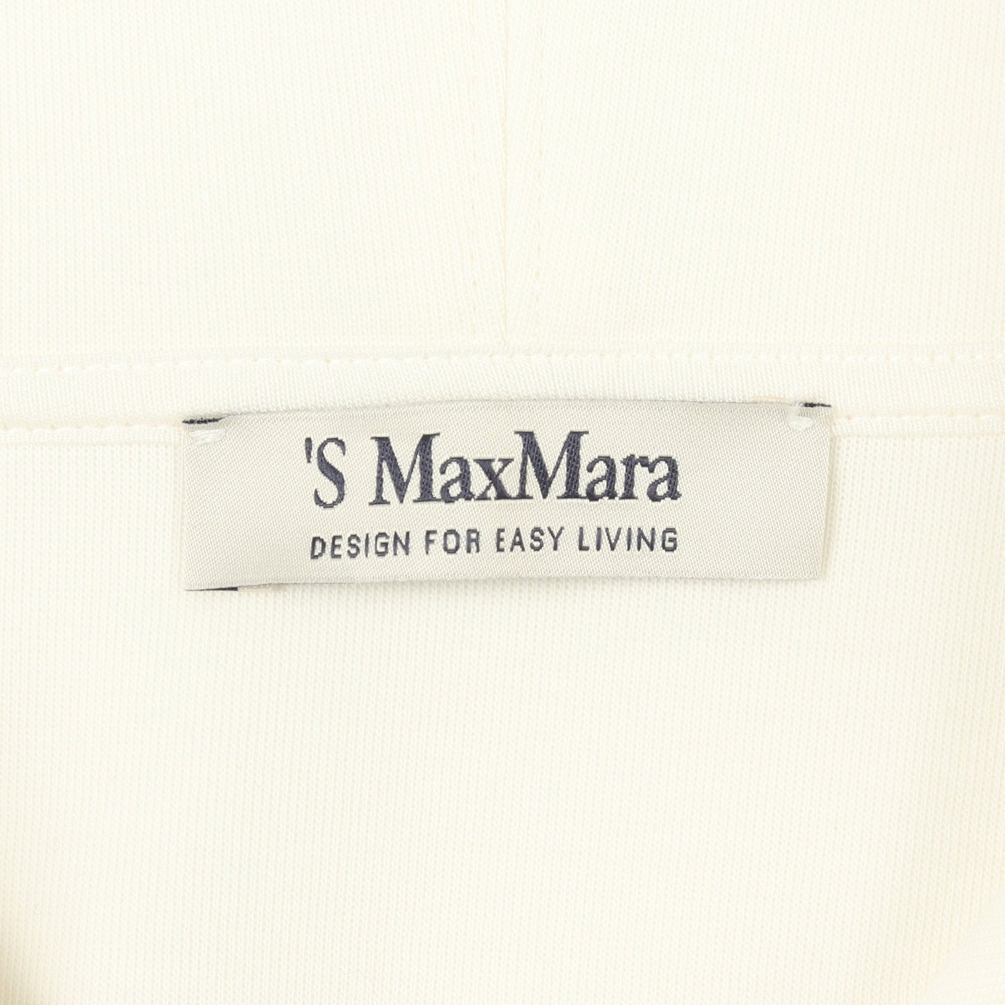 VISIERA ロゴ刺繍 プルオーバーパーカー コットン ホワイト エスマックスマーラ トップス S Max Mara