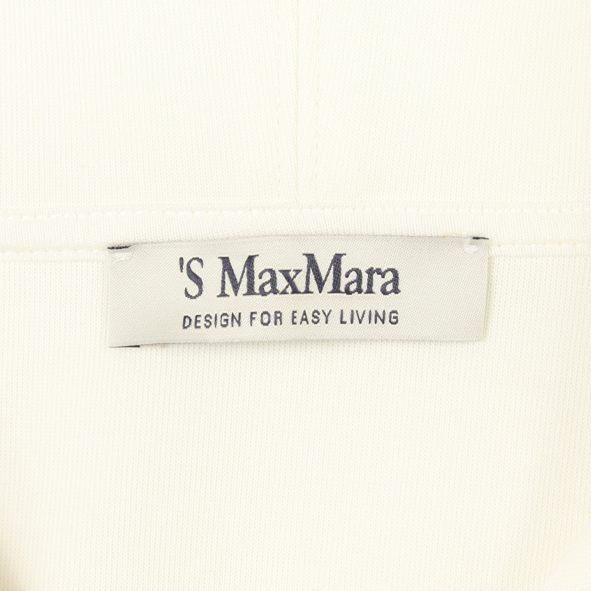 VISIERA ロゴ刺繍 プルオーバーパーカー コットン ホワイト エスマックスマーラ トップス S Max Mara