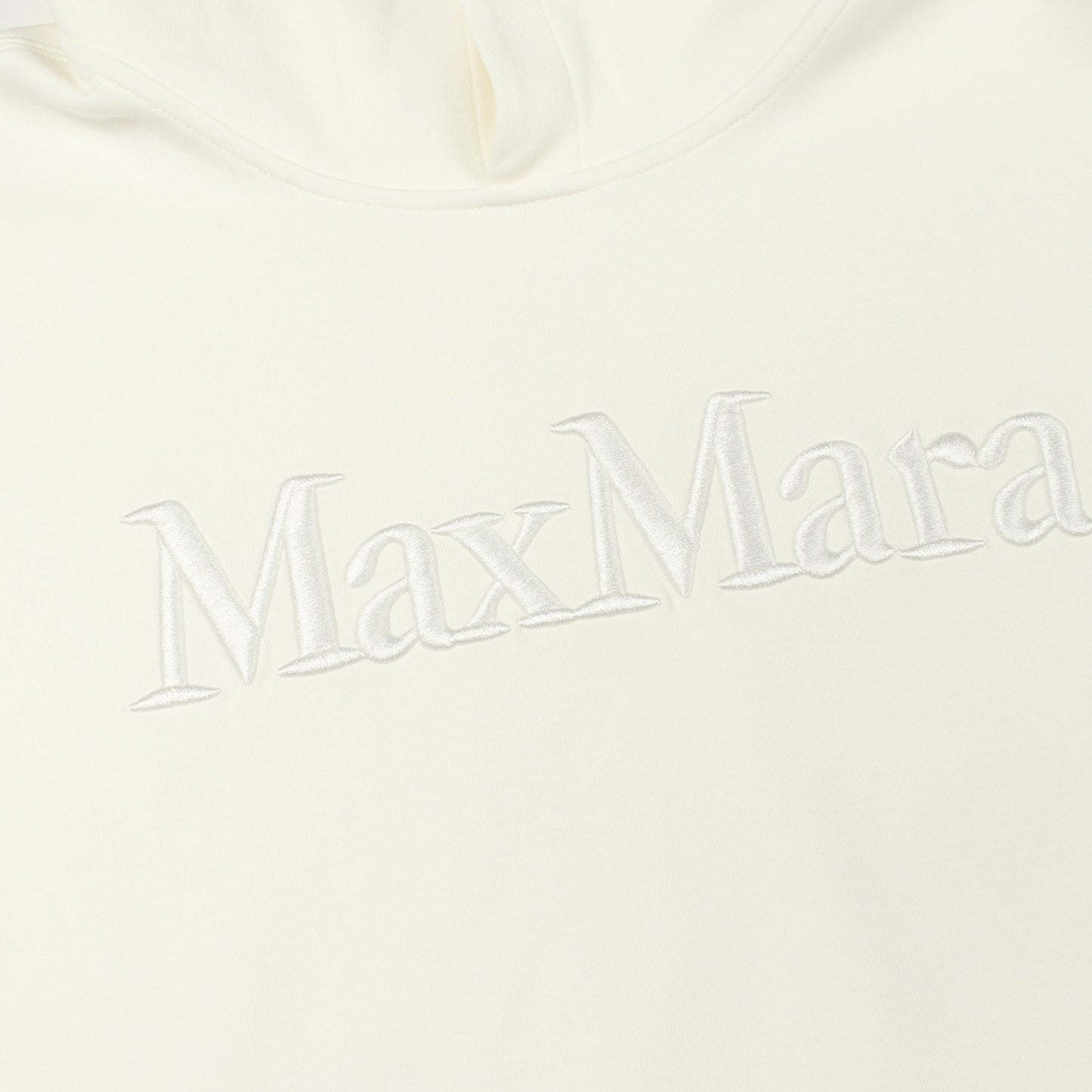 VISIERA ロゴ刺繍 プルオーバーパーカー コットン ホワイト エスマックスマーラ トップス S Max Mara