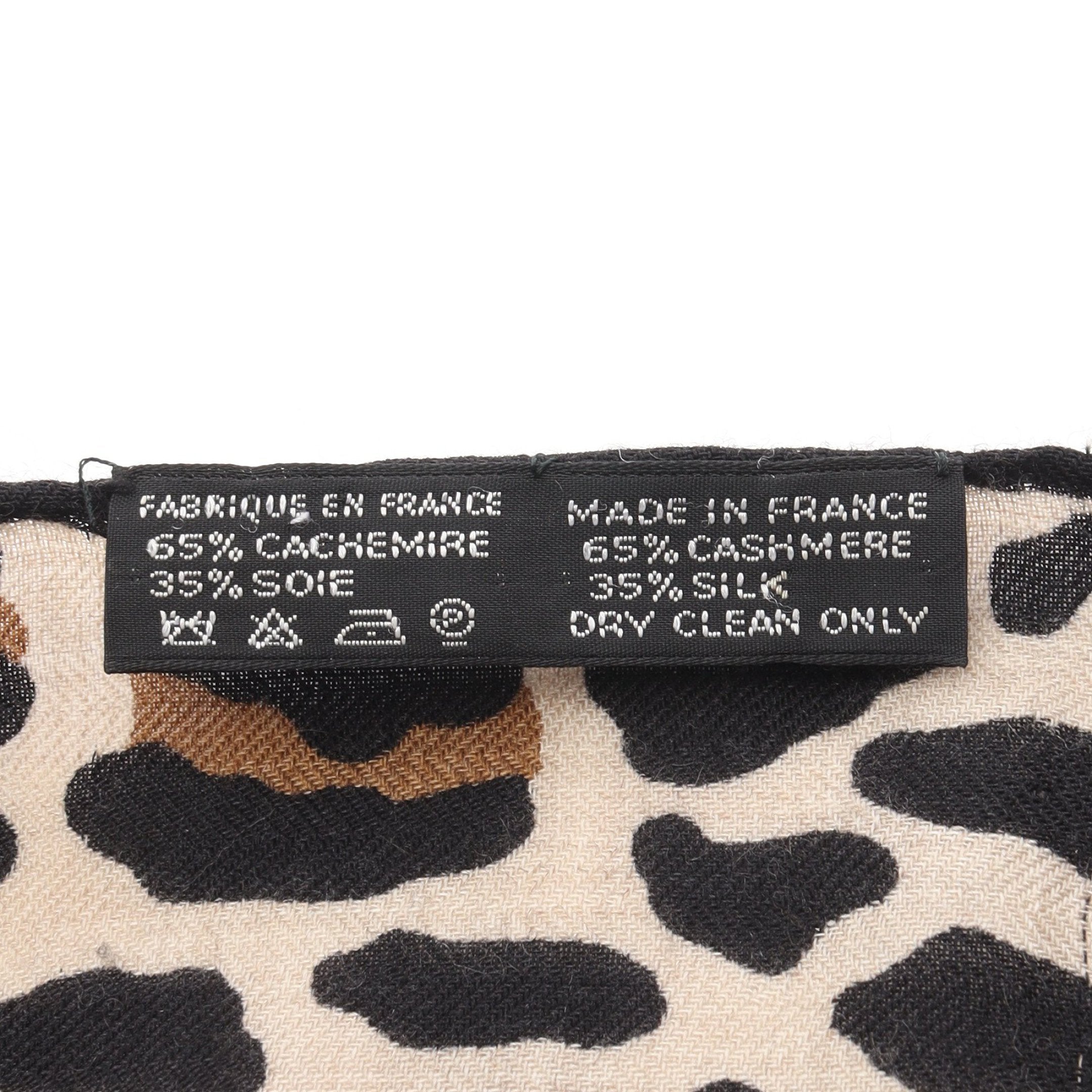 【極美品】レア！　エルメス　レオパード 　カシミアシルク　ストール　ショール HERMES エルメス ショール ストール カレジェアン140『LES LEOPARDS