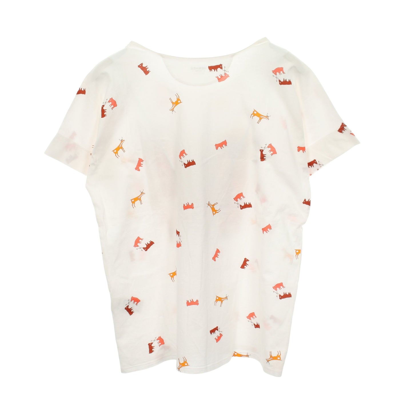 カチナ 半袖Tシャツ コットン ホワイト マルチカラー エルメス トップス HERMES