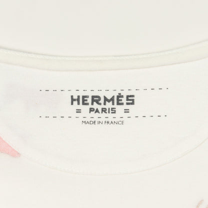 カチナ 半袖Tシャツ コットン ホワイト マルチカラー エルメス トップス HERMES