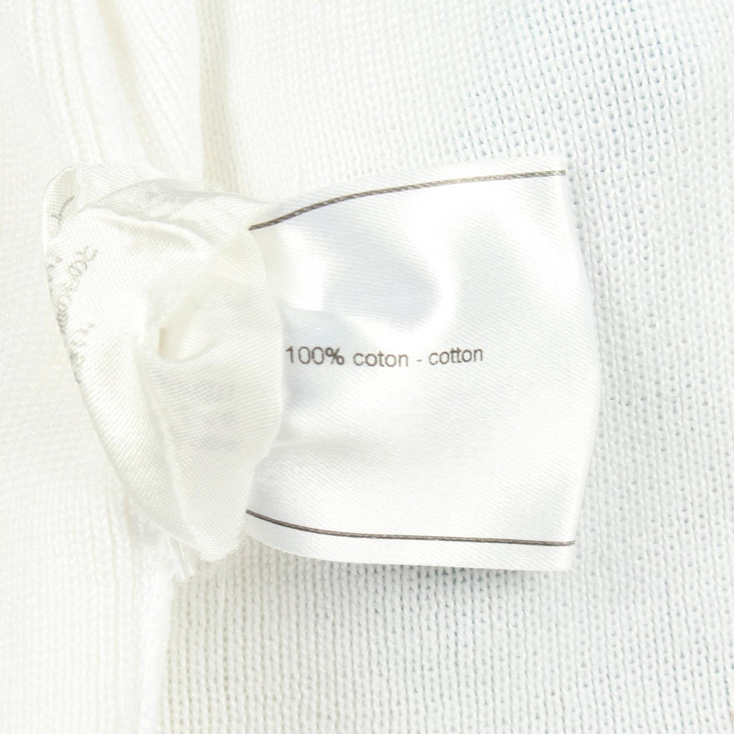 ココマーク 半袖 ニット コットン ホワイト ライトブルー シャネル トップス CHANEL