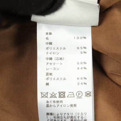 セリエボタン 中綿 ステンカラーコート ウール カーキグリーン エルメス アウター HERMES