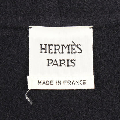 ロカバール フード付き ポンチョ コート カシミヤ ネイビー レッド エルメス アウター HERMES