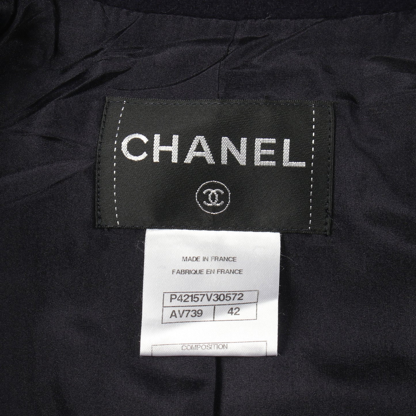 ココマークボタン コート ウール アンゴラ ネイビー シャネル アウター CHANEL