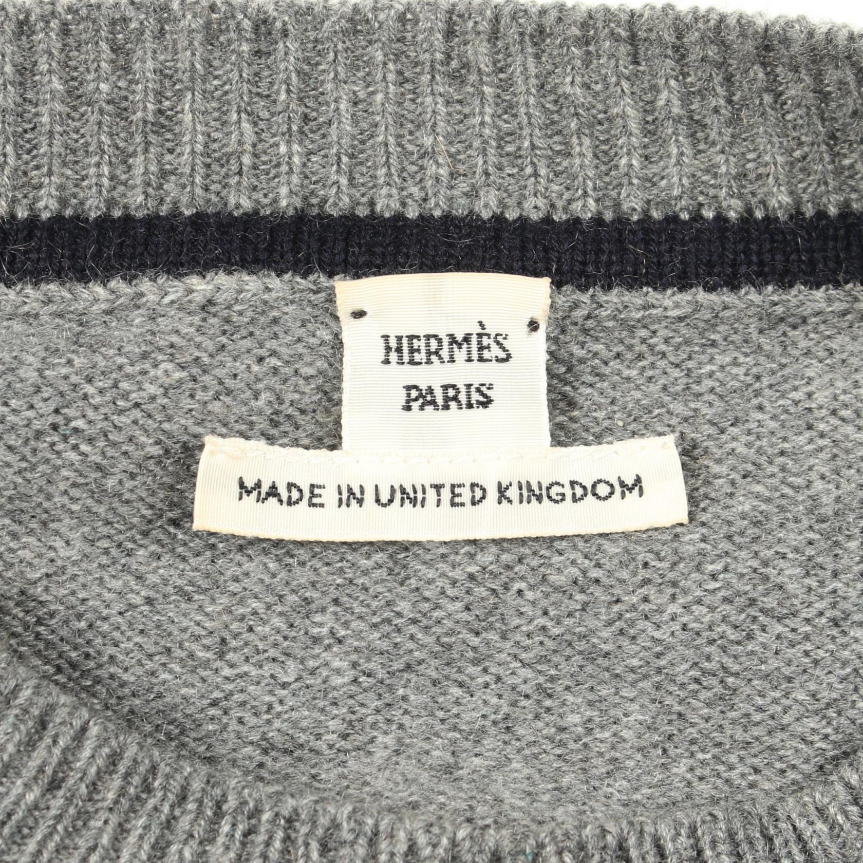Hリフト ニット カシミヤ グレー エルメス トップス HERMES