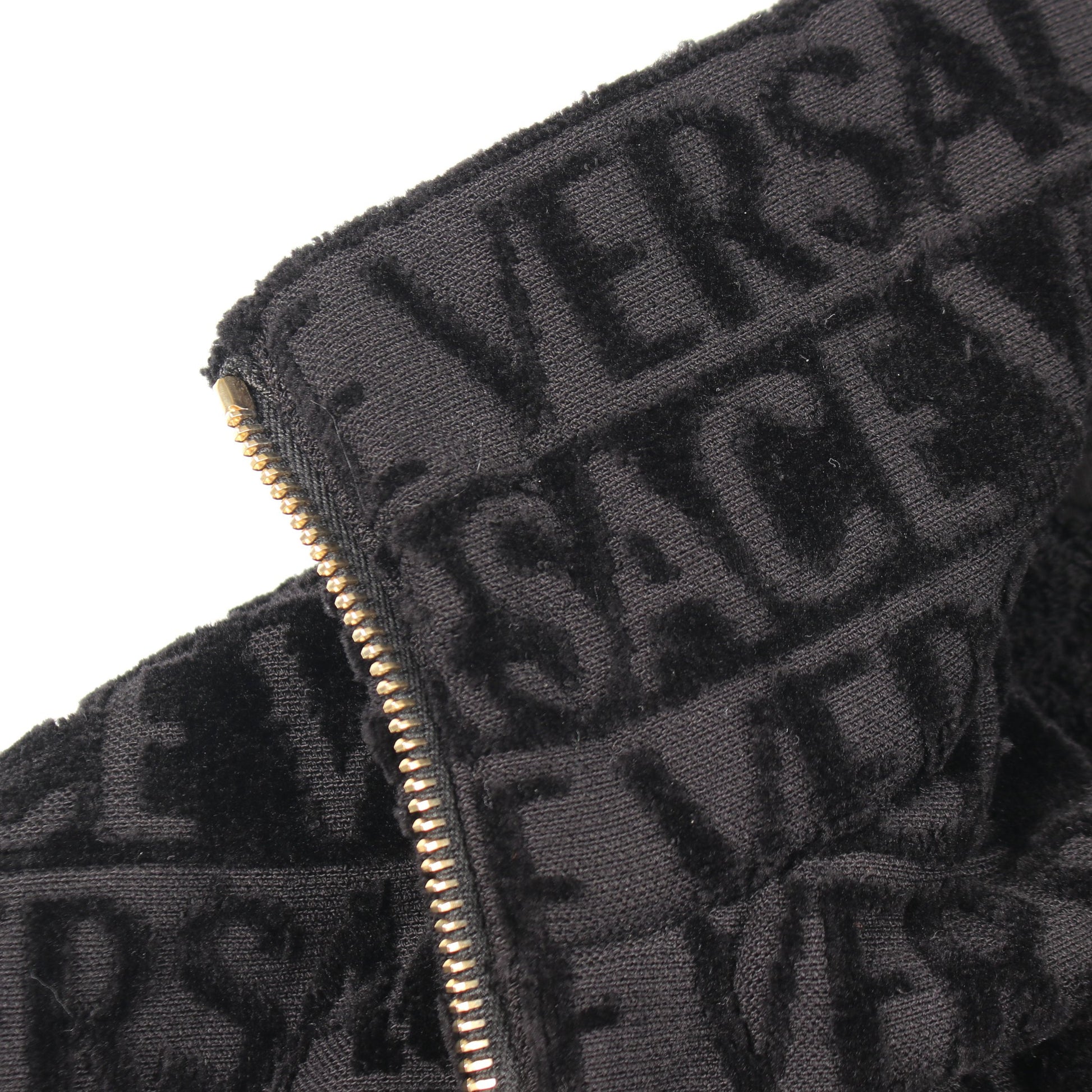 バロック ロゴ総柄 トラックジャケット コットン ブラック イエロー ヴェルサーチ アウター Versace