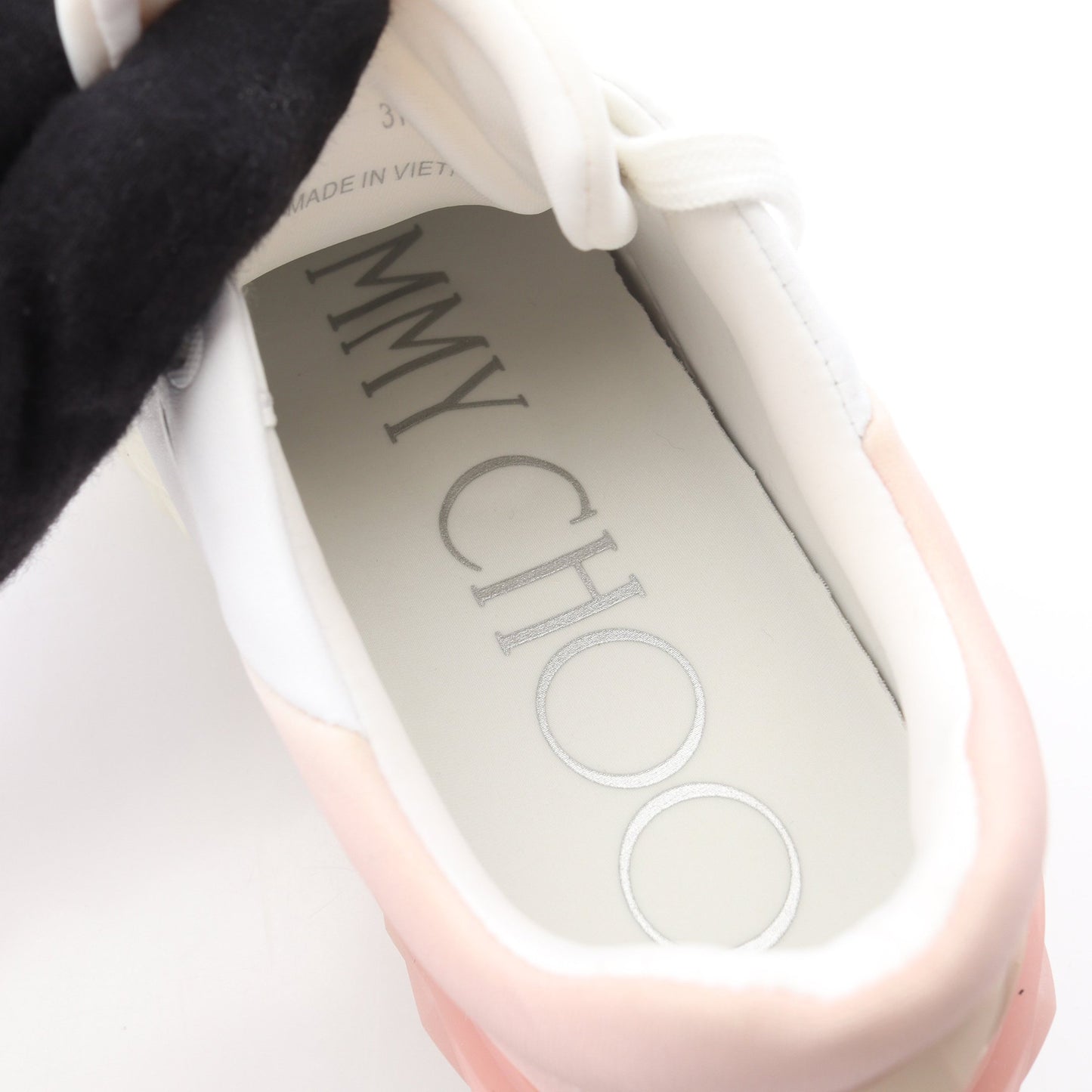 DIAMOND MAXI スニーカー レザー ホワイト ライトピンク ジミーチュウ シューズ JIMMY CHOO