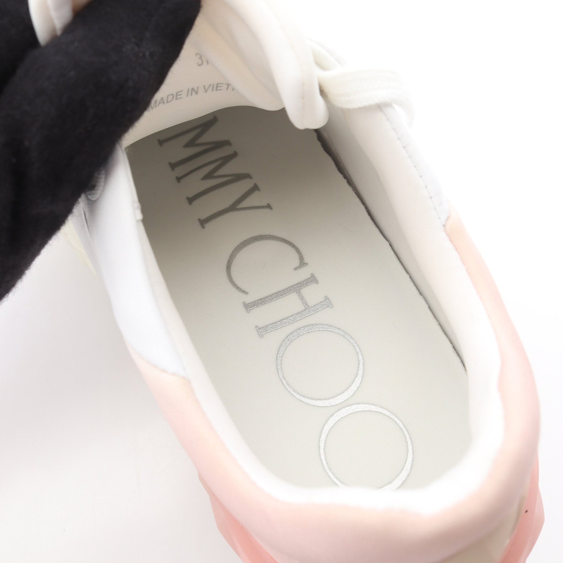 DIAMOND MAXI スニーカー レザー ホワイト ライトピンク ジミーチュウ シューズ JIMMY CHOO