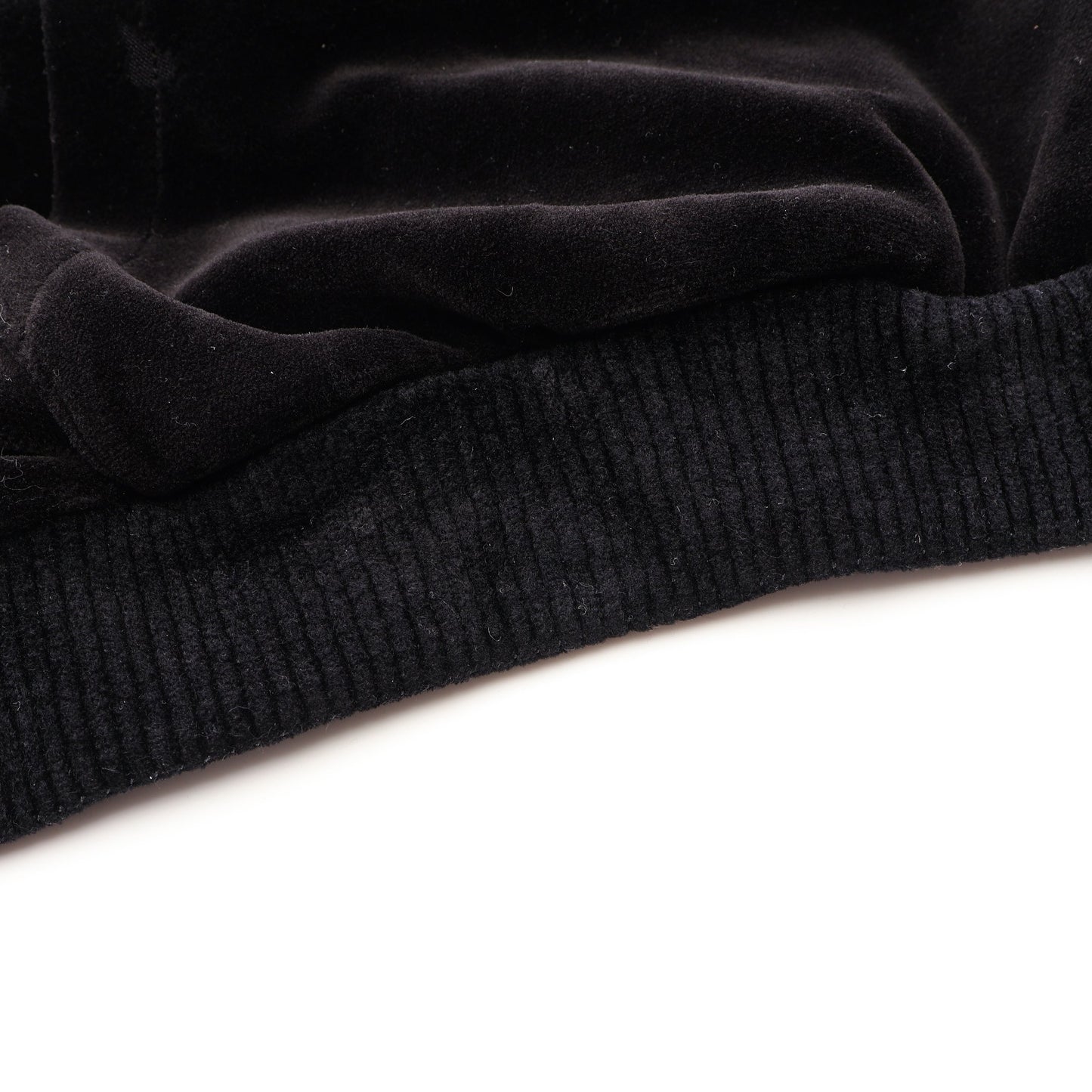 ダメージ加工 ベロア プルオーバーパーカー コットン ブラック サンローランパリ トップス SAINT LAURENT PARIS