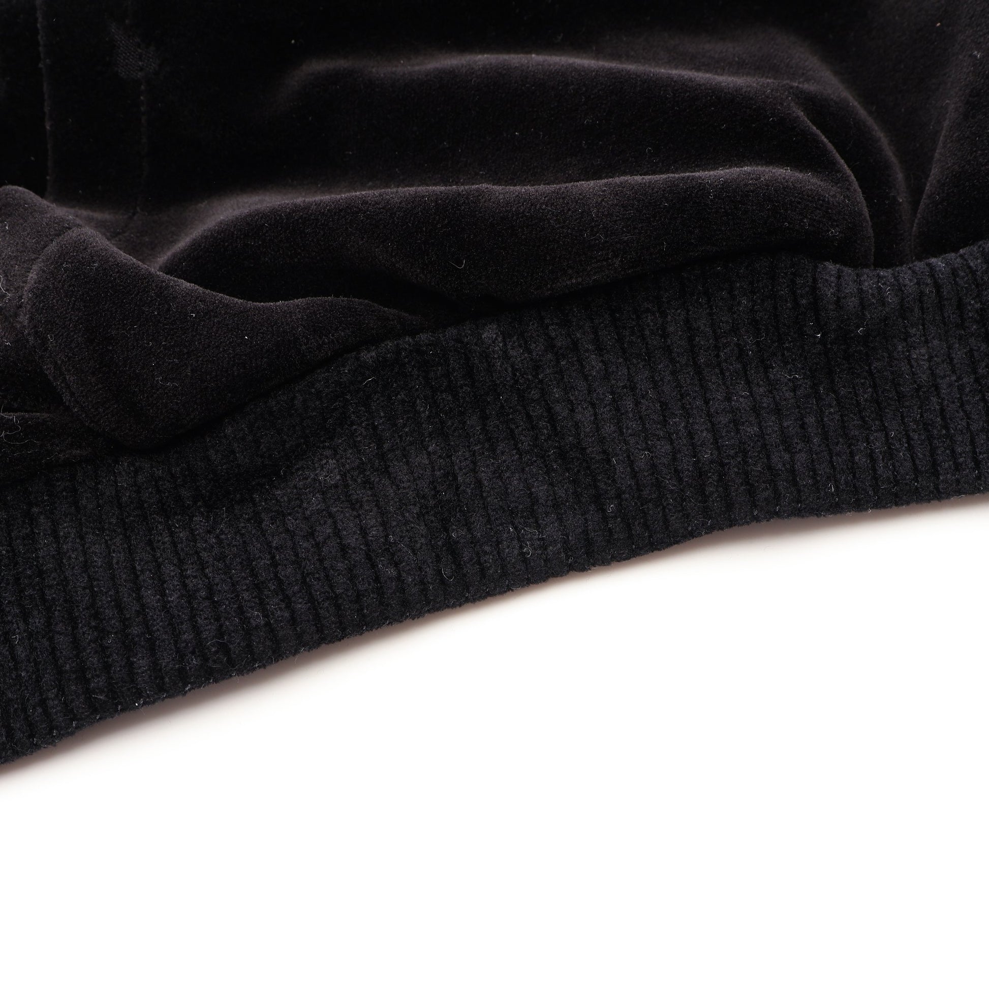 ダメージ加工 ベロア プルオーバーパーカー コットン ブラック サンローランパリ トップス SAINT LAURENT PARIS