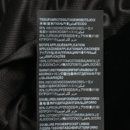 ヘリンボーン ベロア 中綿 ボンバージャケット レーヨン ブラック ホワイト サンローランパリ