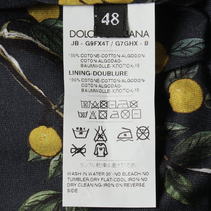 バードプリント 総柄 ジップアップパーカー コットン ネイビー マルチカラー ドルチェアンドガッバーナ トップス DOLCE&GABBANA