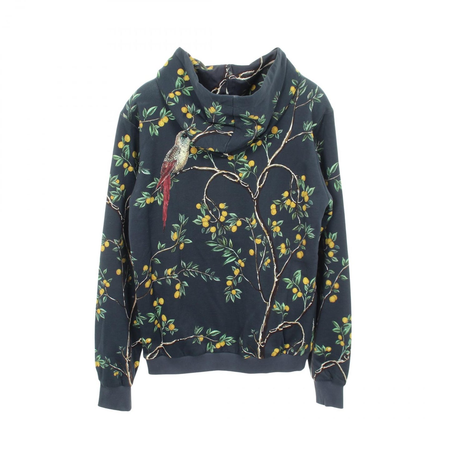 バードプリント 総柄 ジップアップパーカー コットン ネイビー マルチカラー ドルチェアンドガッバーナ トップス DOLCE&GABBANA