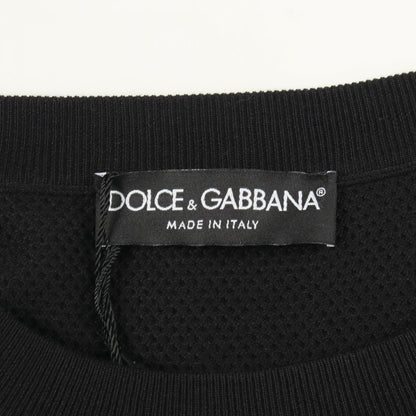 ショルダーボタン ニット シルク コットン ブラック ドルチェアンドガッバーナ トップス DOLCE&GABBANA