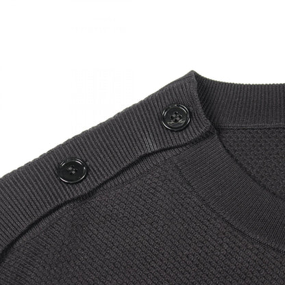ショルダーボタン ニット シルク コットン ブラック ドルチェアンドガッバーナ トップス DOLCE&GABBANA