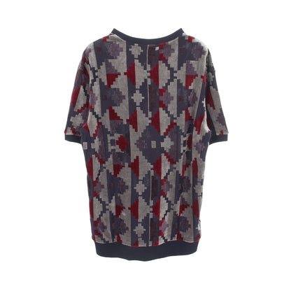 総柄 ベロア 半袖Tシャツ ビスコース ネイビー グレー ボルドー ジョルジオアルマーニ