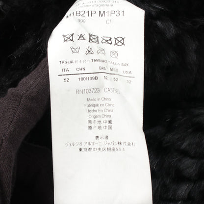 ハーフジップ ニット ラビットファー ブラック エンポリオアルマーニ