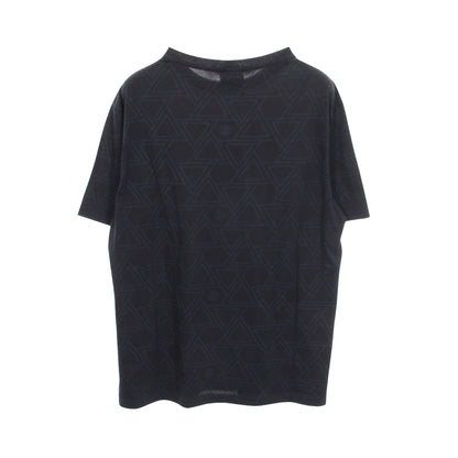 ジオメトリック 刺繍 半袖Tシャツ コットン ダークネイビー ジョルジオアルマーニ