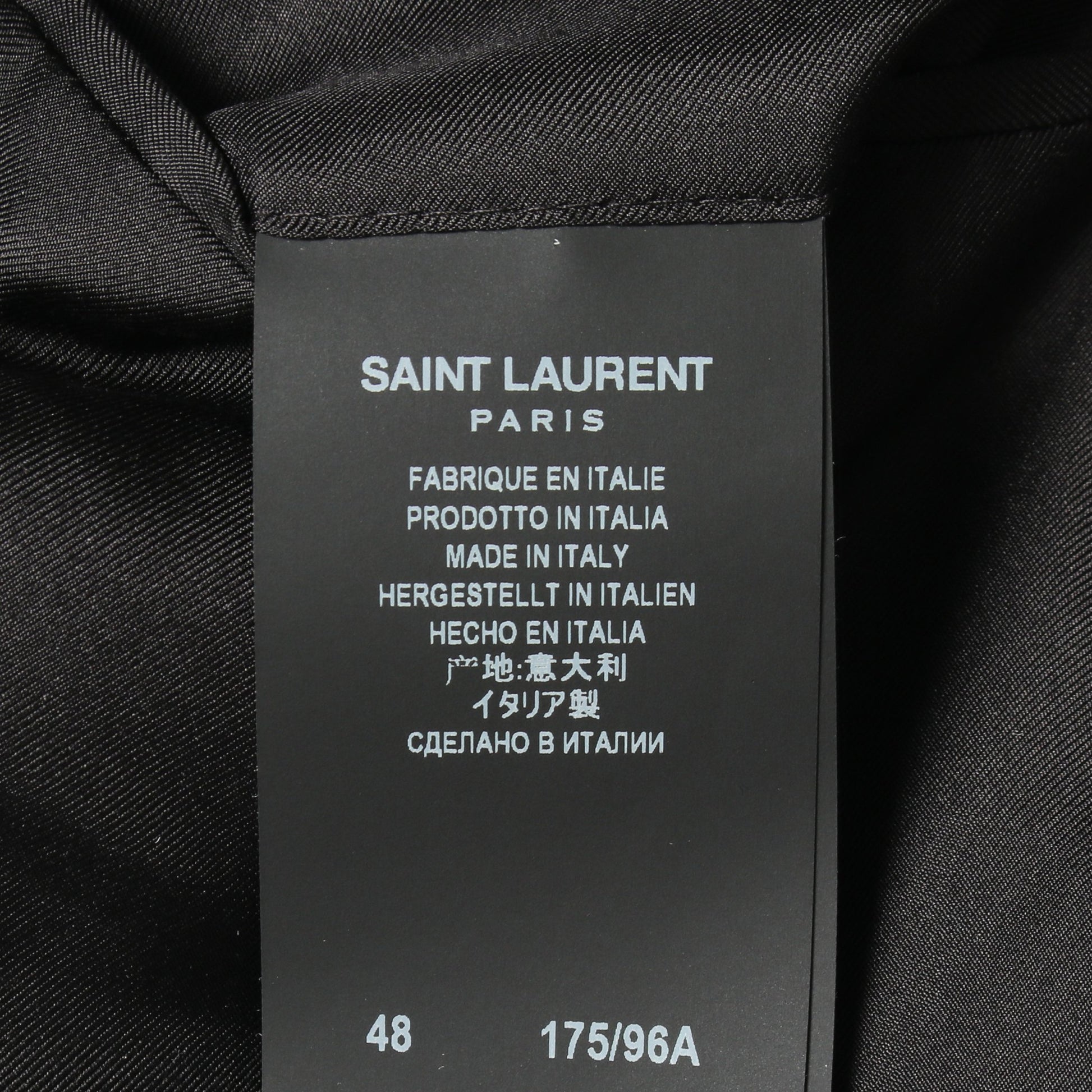 テーラードジャケット ウール グレー サンローランパリ アウター SAINT LAURENT PARIS