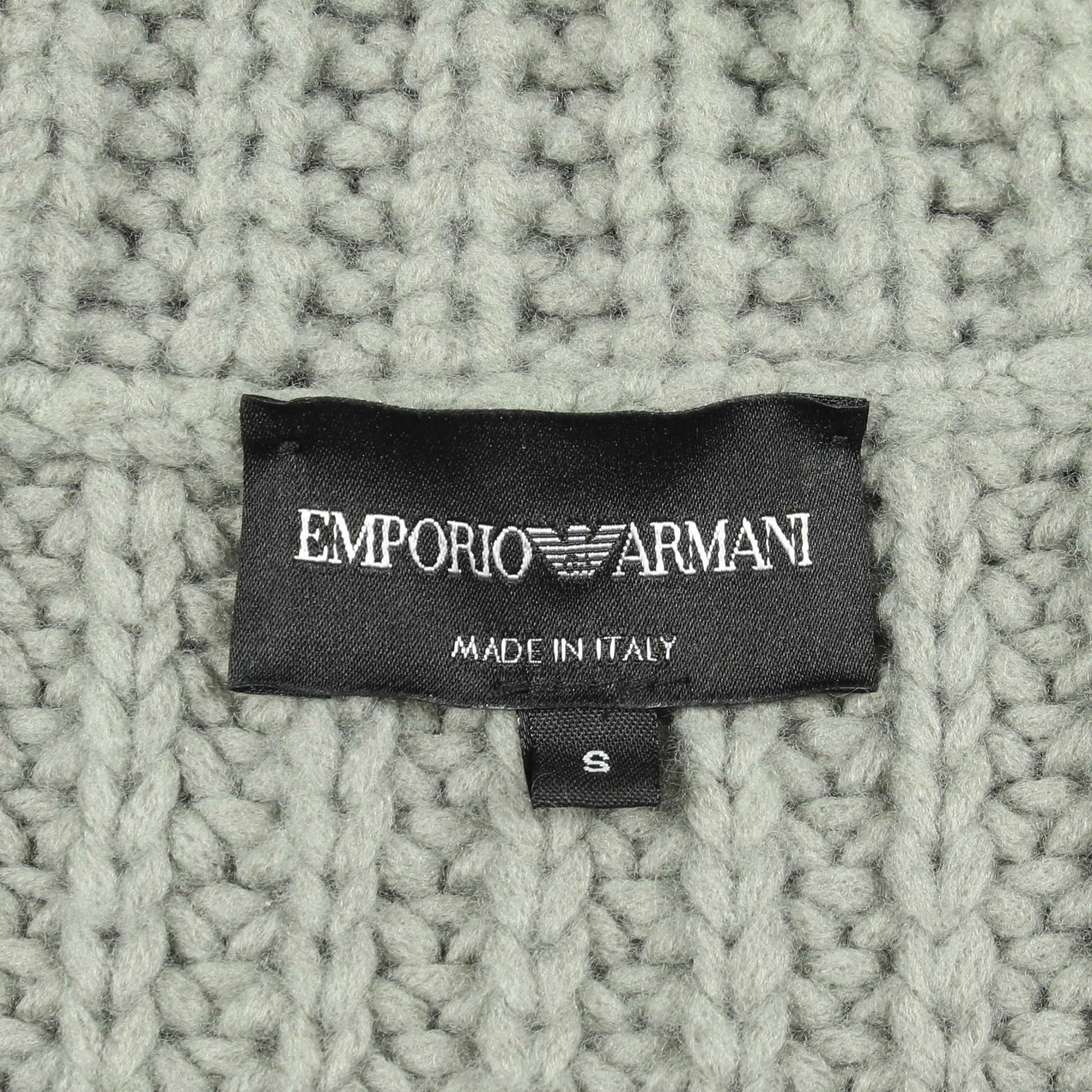 タートルネック ニット ウール グレーグリーン エンポリオアルマーニ トップス EMPORIO ARMANI
