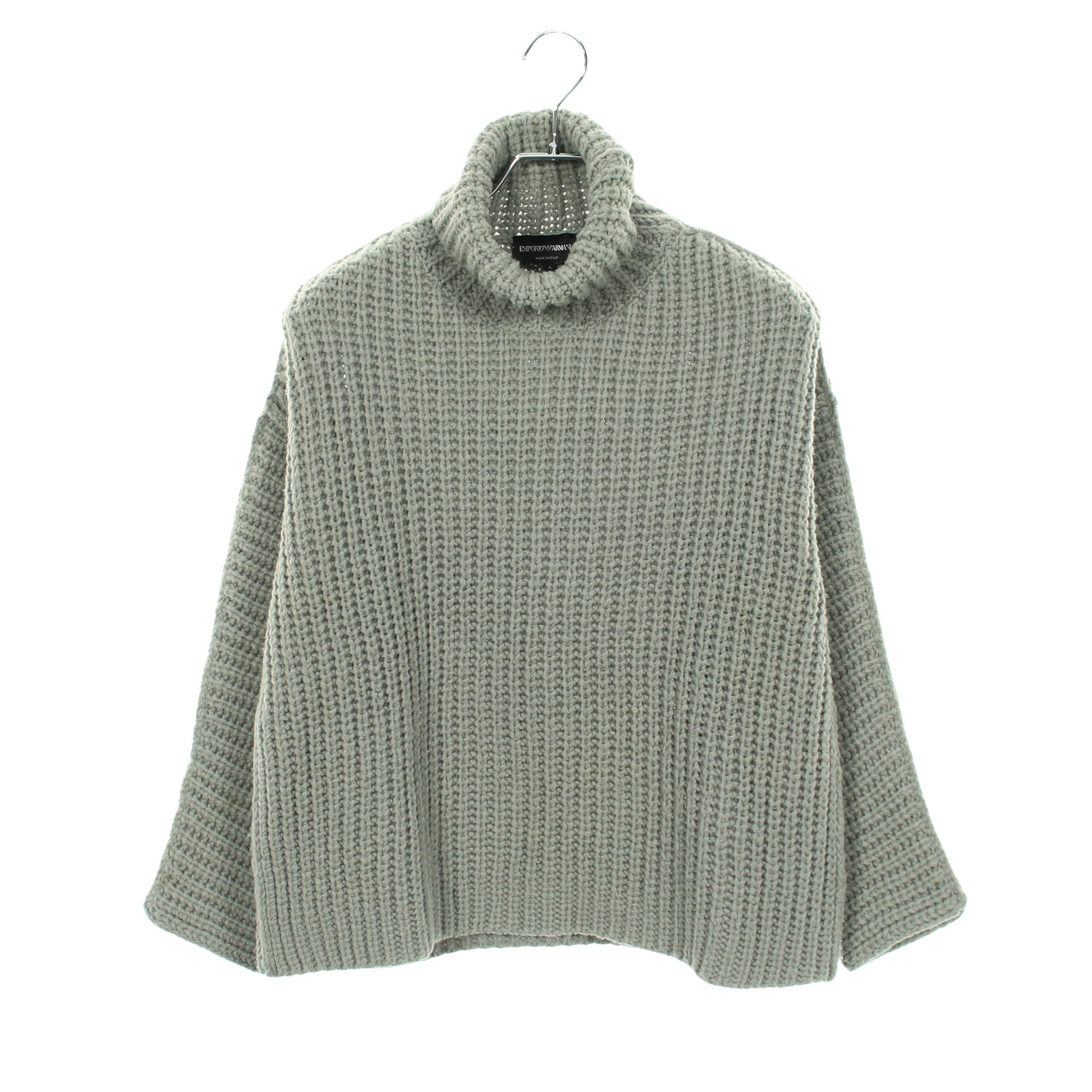タートルネック ニット ウール グレーグリーン エンポリオアルマーニ トップス EMPORIO ARMANI