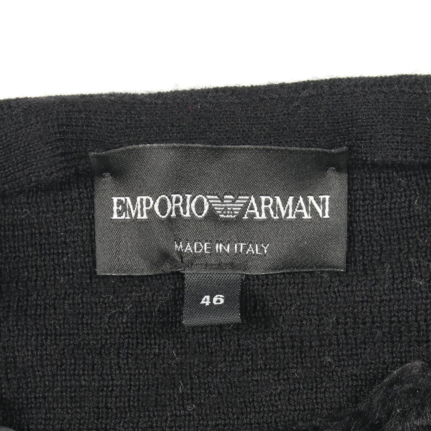 ジップアップ 切替 ニット ウール ブラック エンポリオアルマーニ トップス EMPORIO ARMANI