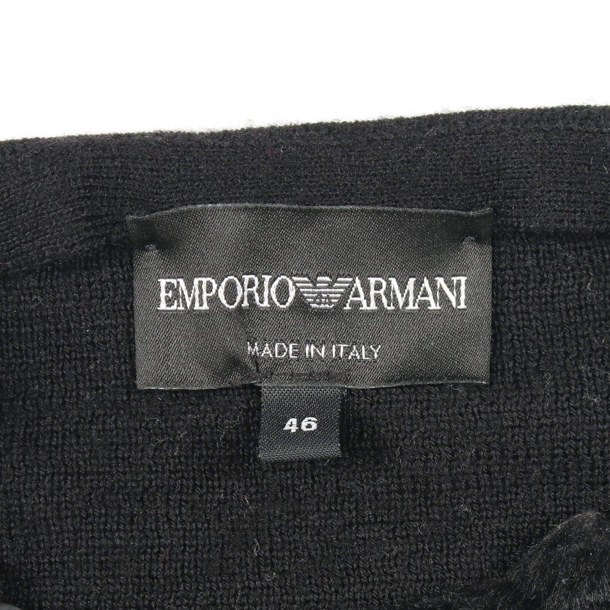 ジップアップ 切替 ニット ウール ブラック エンポリオアルマーニ トップス EMPORIO ARMANI