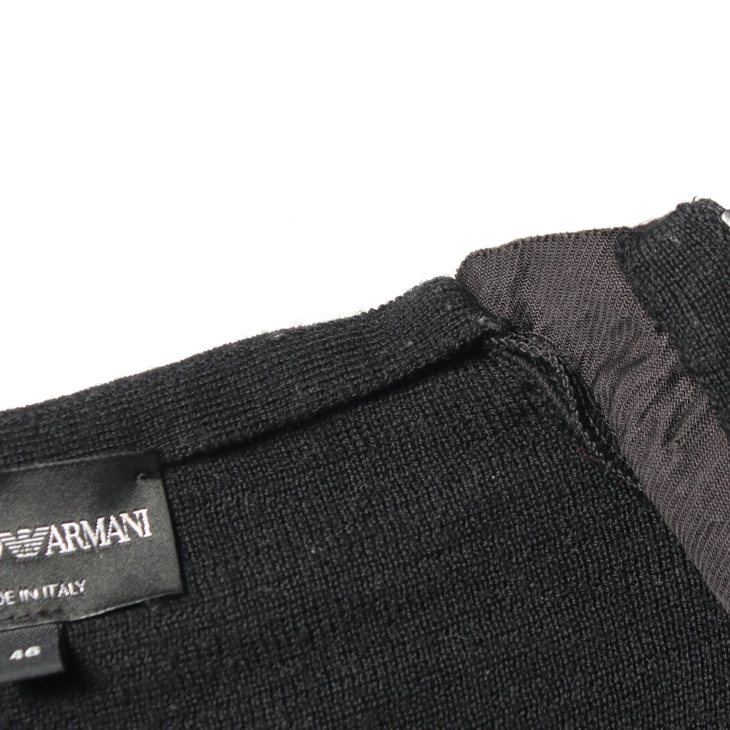 ジップアップ 切替 ニット ウール ブラック エンポリオアルマーニ トップス EMPORIO ARMANI