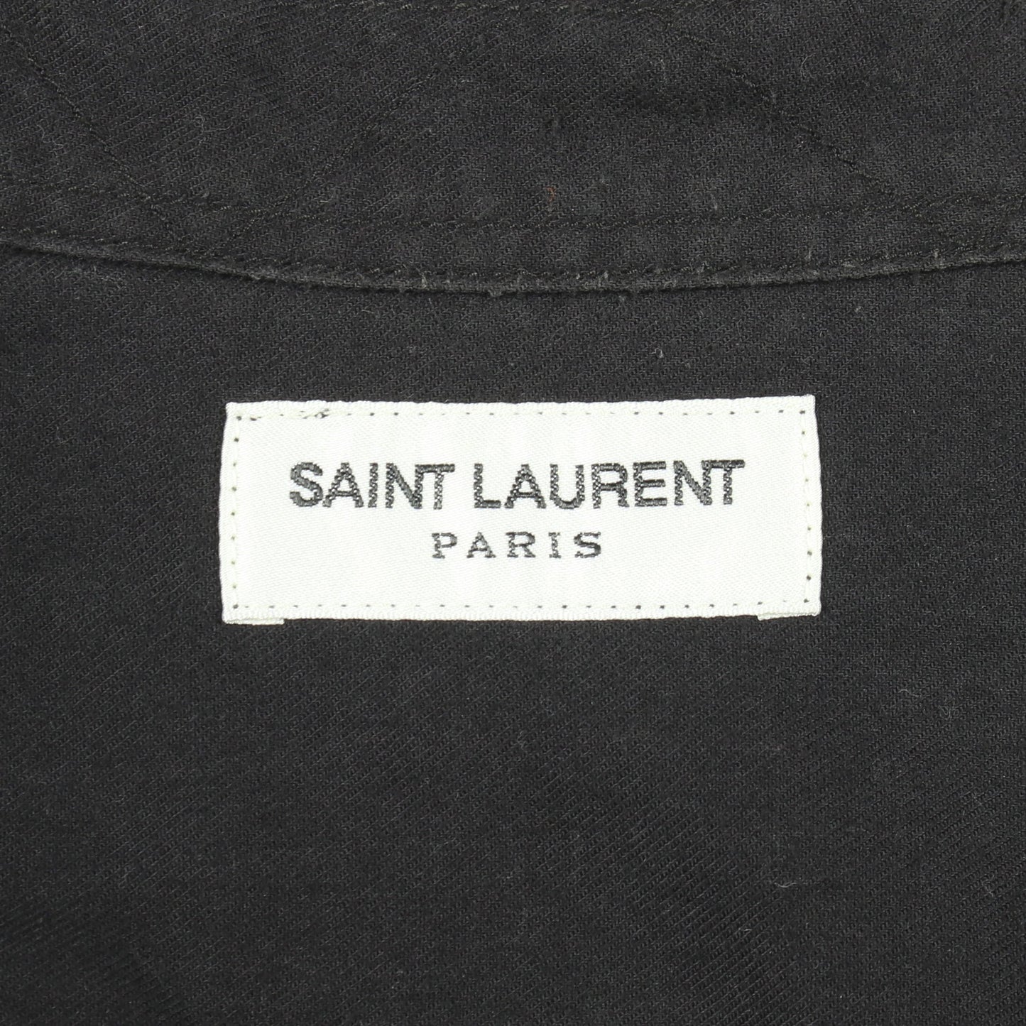 ミリタリー 長袖 シャツ コットン ブラック サンローランパリ トップス SAINT LAURENT PARIS
