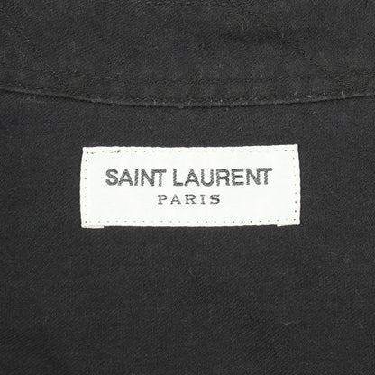 ミリタリー 長袖 シャツ コットン ブラック サンローランパリ トップス SAINT LAURENT PARIS