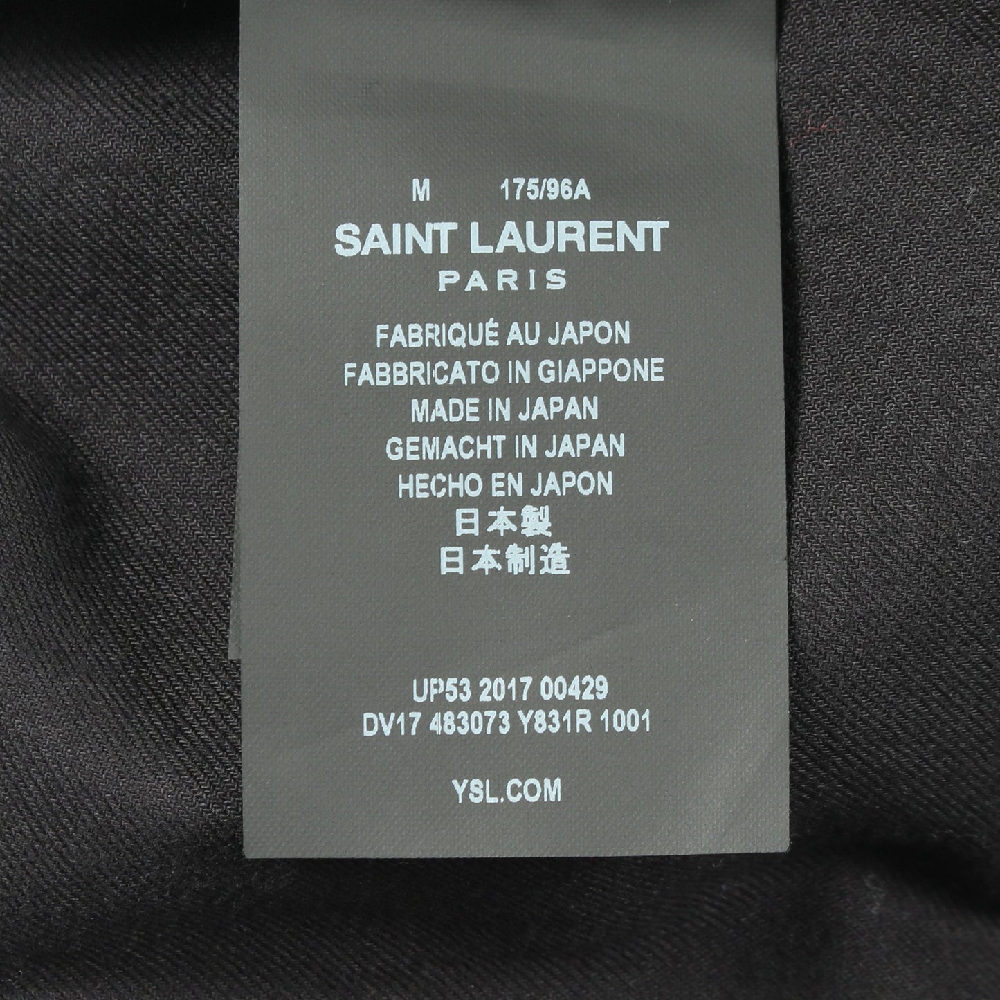 ミリタリー 長袖 シャツ コットン ブラック サンローランパリ トップス SAINT LAURENT PARIS