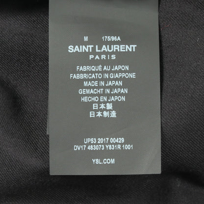 ミリタリー 長袖 シャツ コットン ブラック サンローランパリ トップス SAINT LAURENT PARIS