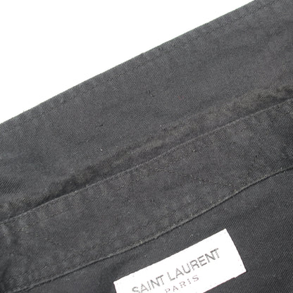 ミリタリー 長袖 シャツ コットン ブラック サンローランパリ トップス SAINT LAURENT PARIS