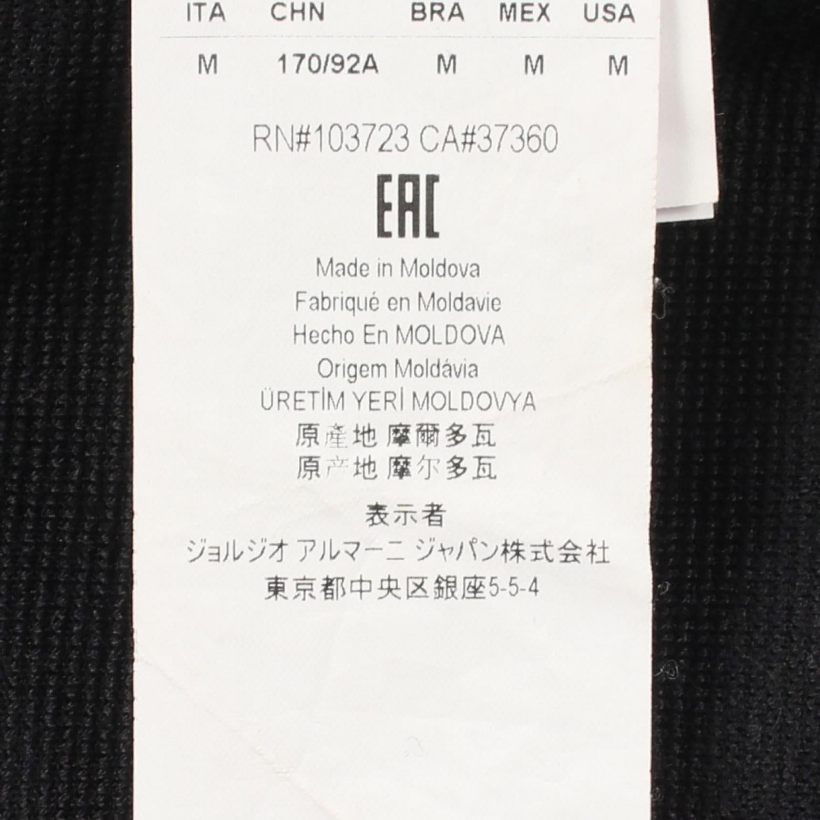 サイドジップ クルーネック ニット ウール ネイビー エンポリオアルマーニ トップス EMPORIO ARMANI