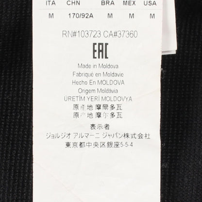 サイドジップ クルーネック ニット ウール ネイビー エンポリオアルマーニ トップス EMPORIO ARMANI