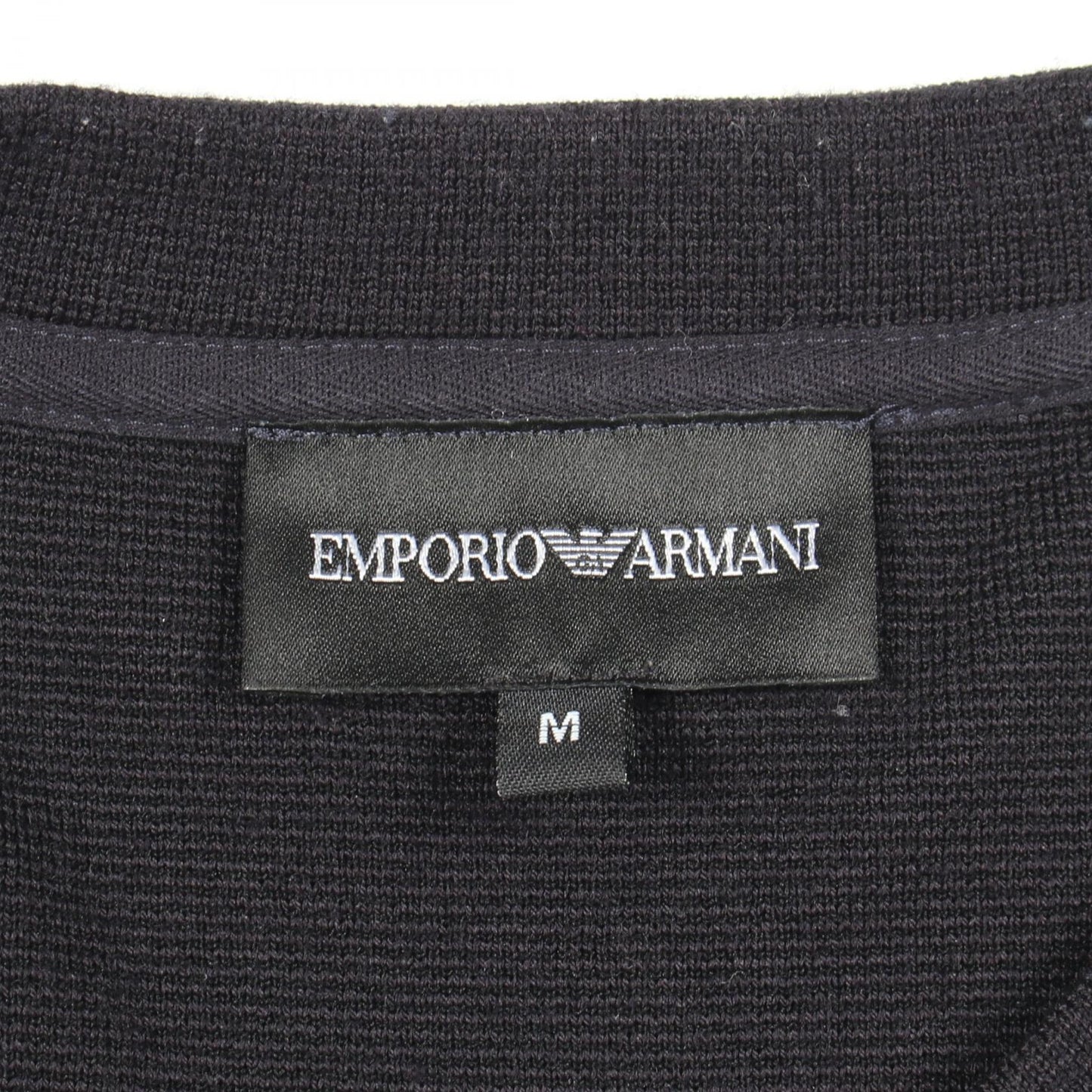 サイドジップ クルーネック ニット ウール ネイビー エンポリオアルマーニ トップス EMPORIO ARMANI