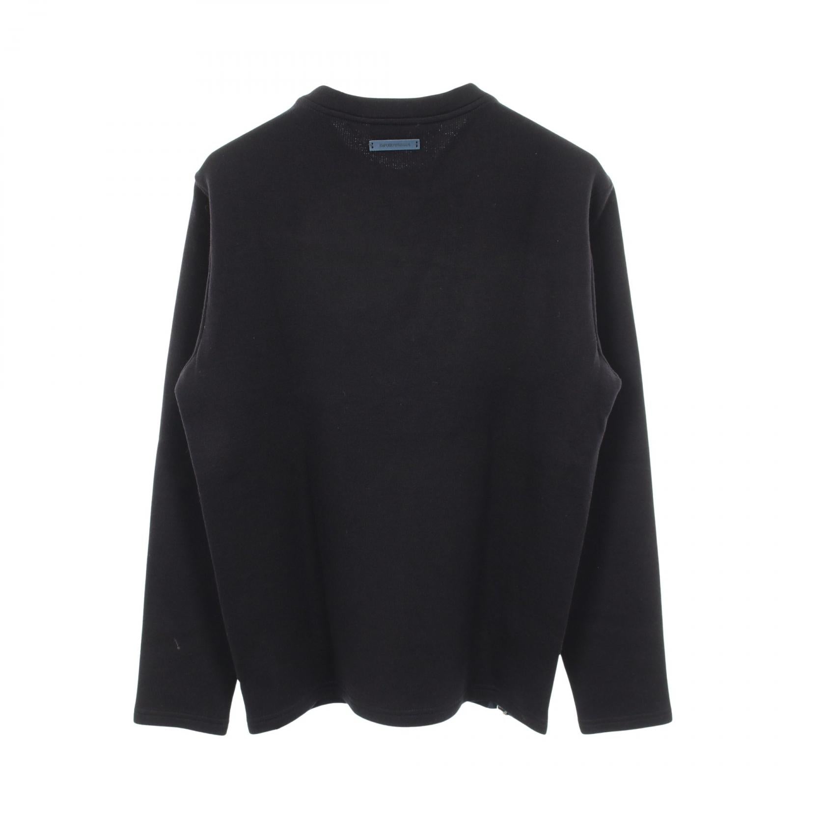 サイドジップ クルーネック ニット ウール ネイビー エンポリオアルマーニ トップス EMPORIO ARMANI