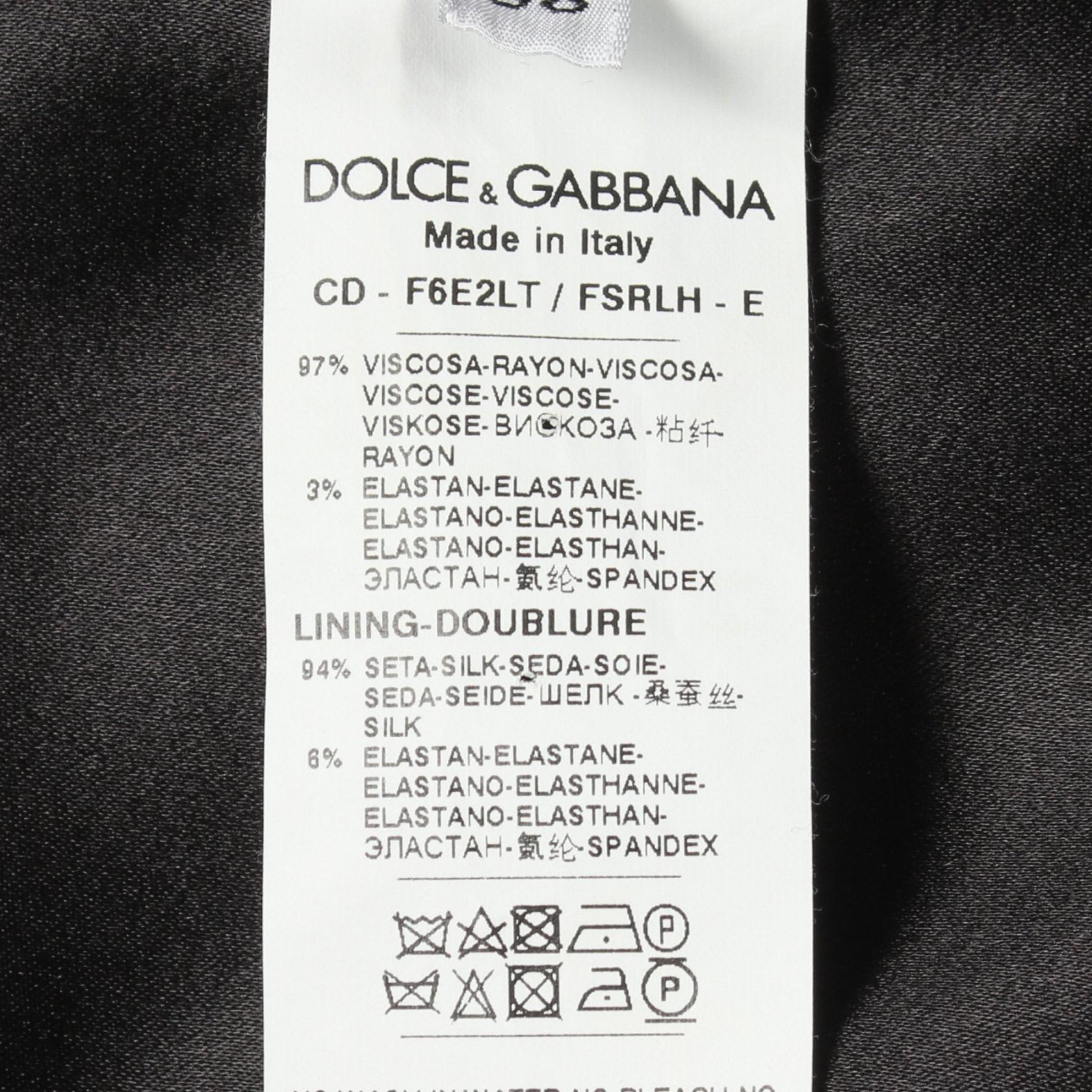 トマト缶柄 長袖 ワンピース レーヨン ダークネイビー マルチカラー ドルチェアンドガッバーナ ワンピース DOLCE&GABBANA