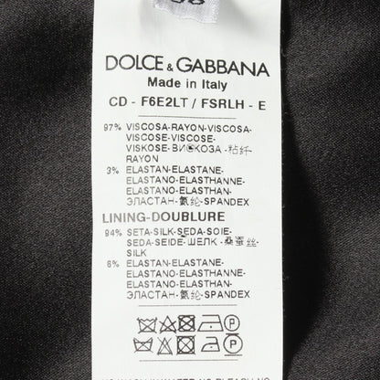 トマト缶柄 長袖 ワンピース レーヨン ダークネイビー マルチカラー ドルチェアンドガッバーナ ワンピース DOLCE&GABBANA