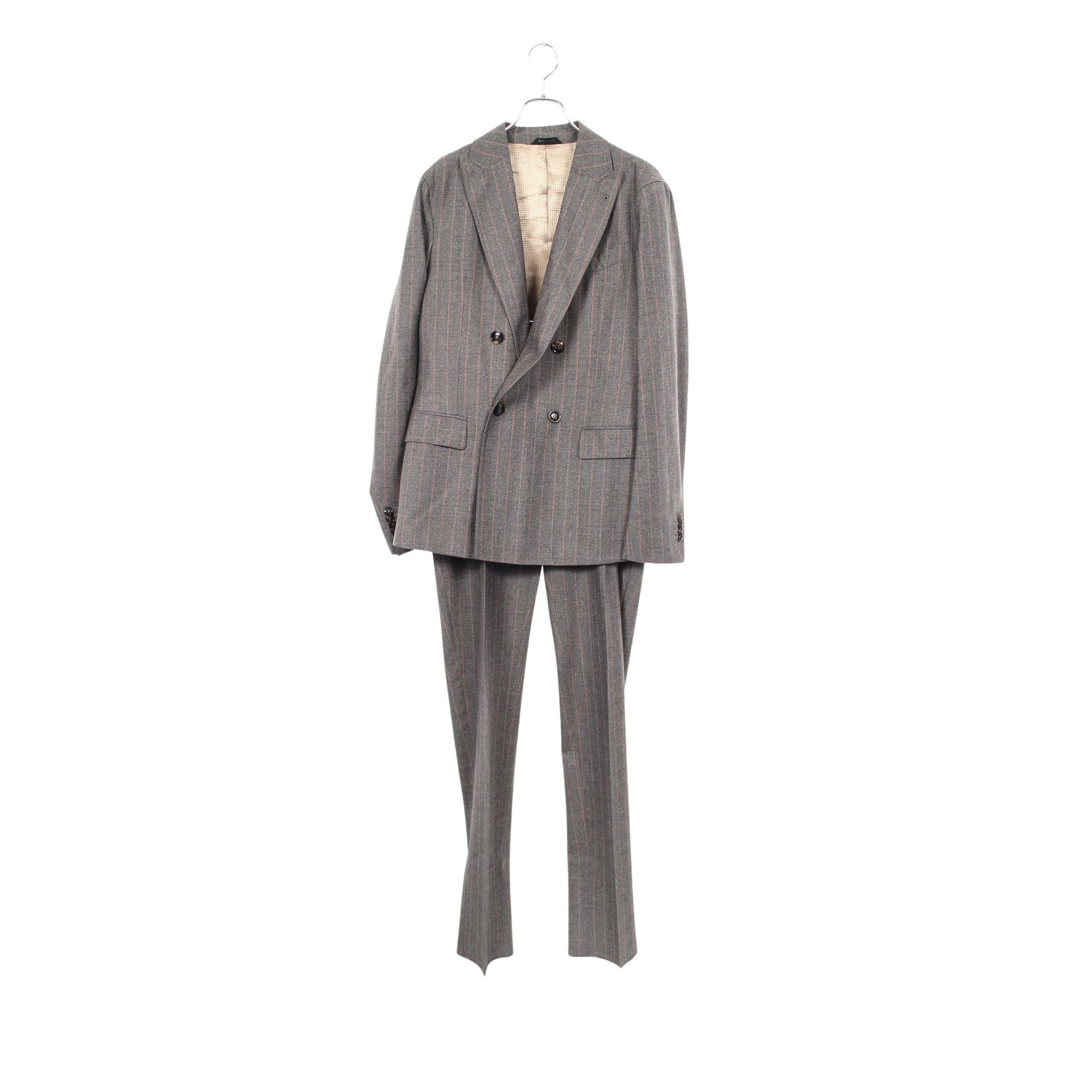 ストライプ ジャケット パンツ スーツ レーヨン グレー ジョルジオアルマーニ スーツ GIORGIO ARMANI