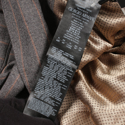 ストライプ ジャケット パンツ スーツ レーヨン グレー ジョルジオアルマーニ スーツ GIORGIO ARMANI
