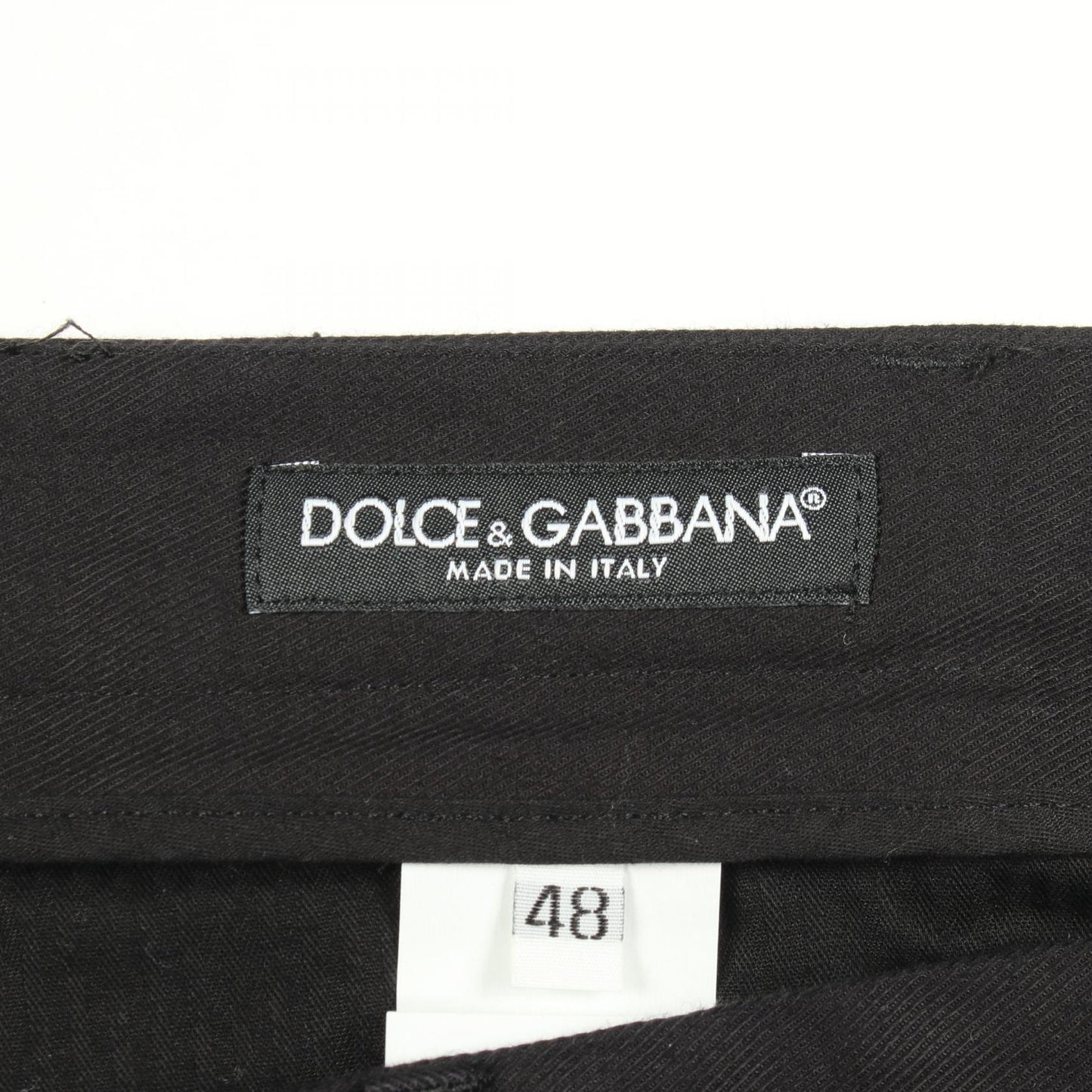 ロゴ刺繍 デニムパンツ コットン ブラック ドルチェアンドガッバーナ ボトムス DOLCE&GABBANA