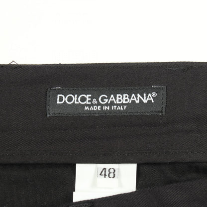 ロゴ刺繍 デニムパンツ コットン ブラック ドルチェアンドガッバーナ ボトムス DOLCE&GABBANA