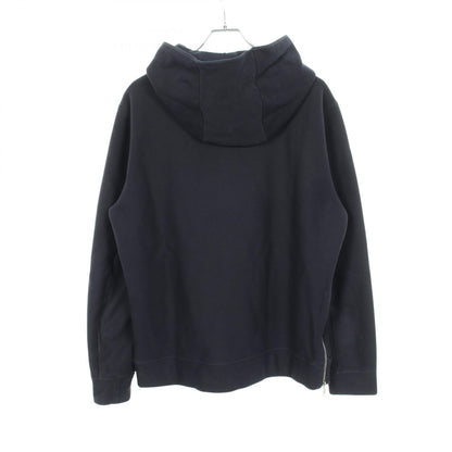 フロッキー プルオーバーパーカー コットン ネイビー ジョルジオアルマーニ トップス GIORGIO ARMANI