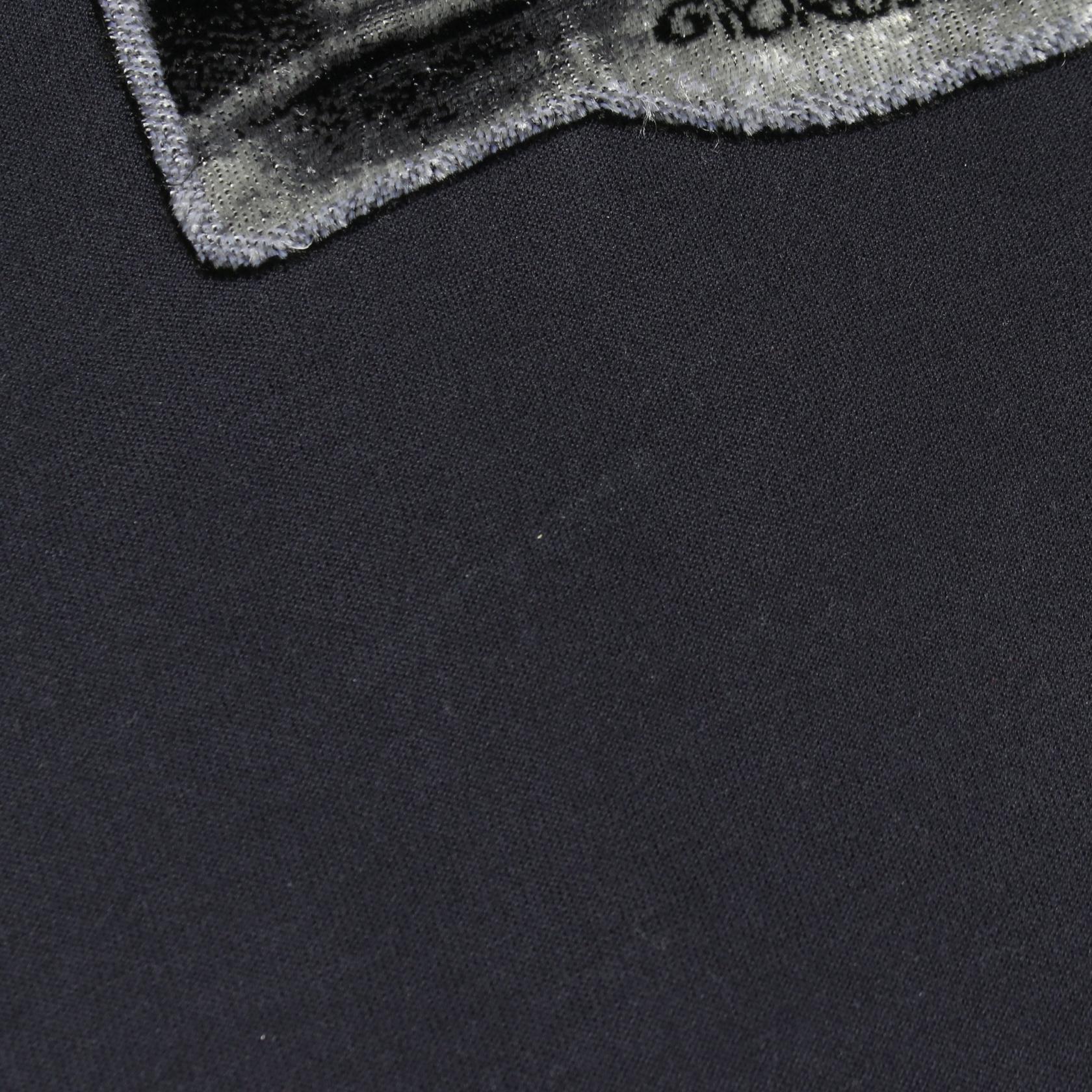 フロッキー プルオーバーパーカー コットン ネイビー ジョルジオアルマーニ トップス GIORGIO ARMANI