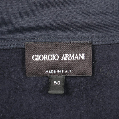 フロッキー プルオーバーパーカー コットン ネイビー ジョルジオアルマーニ トップス GIORGIO ARMANI
